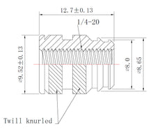Load image into Gallery viewer, #1/4-20 Long Brass Threaded Inserts