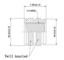 Load image into Gallery viewer, #1/4-20 Short Brass Threaded Inserts