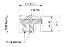 Load image into Gallery viewer, #6-32 Long Brass Threaded Inserts