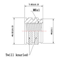 Load image into Gallery viewer, M6-1.0 Short Brass Threaded Inserts