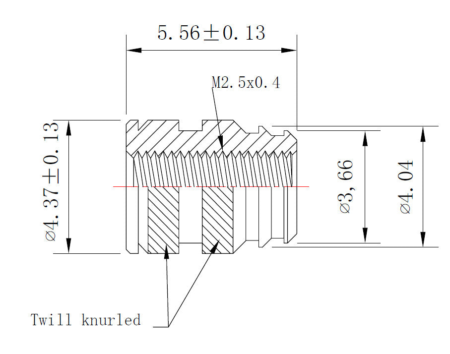 [initeq] M3-0.5 Threaded Heat Set Inserts for 3D Printing (100, Short)