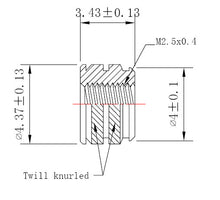 Load image into Gallery viewer, M2.5 Short Brass Threaded Inserts