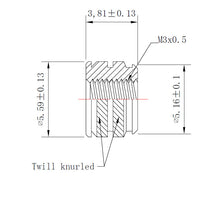 Load image into Gallery viewer, M3-0.5 Short Brass Threaded Inserts
