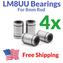 Load image into Gallery viewer, 4x LM8UU Linear Bearings 8mm — 3D Printer CNC RepRap Prusa i3