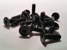 Load image into Gallery viewer, (20) M5 M5-0.8 M5x8 8 8mm Black Oxide Hex Socket Cap Flat Head Machine Screws