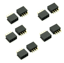 Load image into Gallery viewer, 10Pcs 2.54mm Pitch 0.1 0.1" 2x4 8 Pin 8p Female Dupont Header Through Hole USA