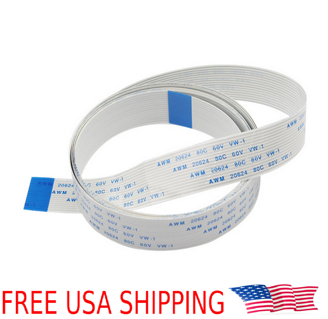 500mm 15p 1.0mm Long FPC FFC Flat Wire Extended Ribbon Cable Raspberry ...