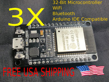 Load image into Gallery viewer, 3Pcs ESP32 ESP-32 REV1 Dev Board Wifi Bluetooth Module WROOM Arduino IDE Compat.