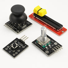 Load image into Gallery viewer, Arduino Input Kit - Joystick Slide Pot KY-040 Rotary Encoder KY-004 Button