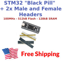 Load image into Gallery viewer, STM32F411CEU6 ARM STM32 100MHz Dev Board Kit Module Black Pill F411 w/ Headers