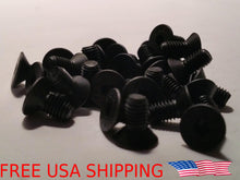 Load image into Gallery viewer, (20) M5 M5-0.8 M5x10 10 10mm Black Oxide Hex Socket Cap Flat Head Machine Screws