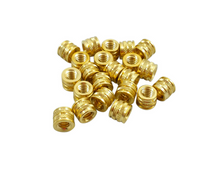 Load image into Gallery viewer, #1/4-20 Short Brass Threaded Inserts